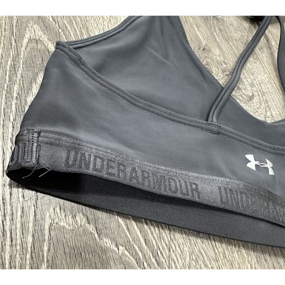 Under Armour Sports Bra Women's M Navy and Gray Strappy Compression 2x Lot Bra - Picture 10 of 10